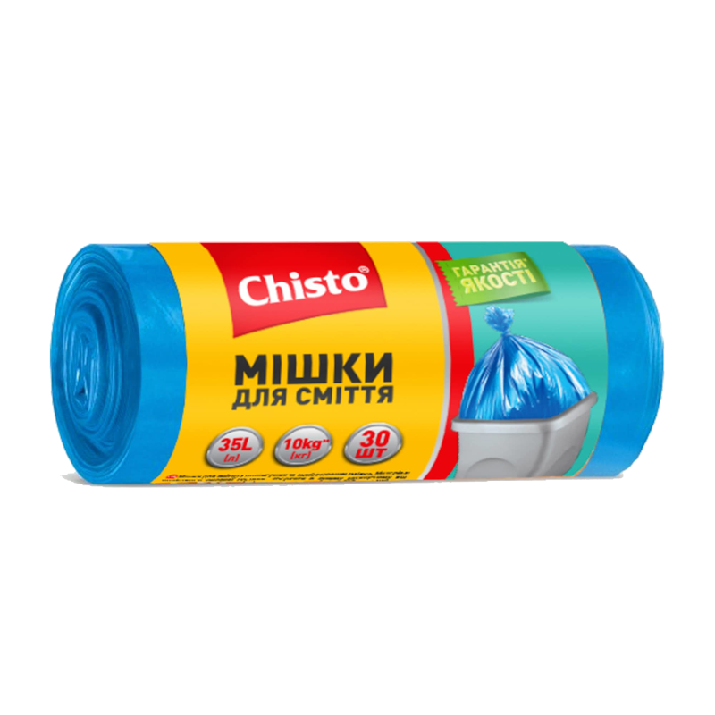 Пакети для сміття CHISTO, 35 л., 100 шт., 7 мкм.